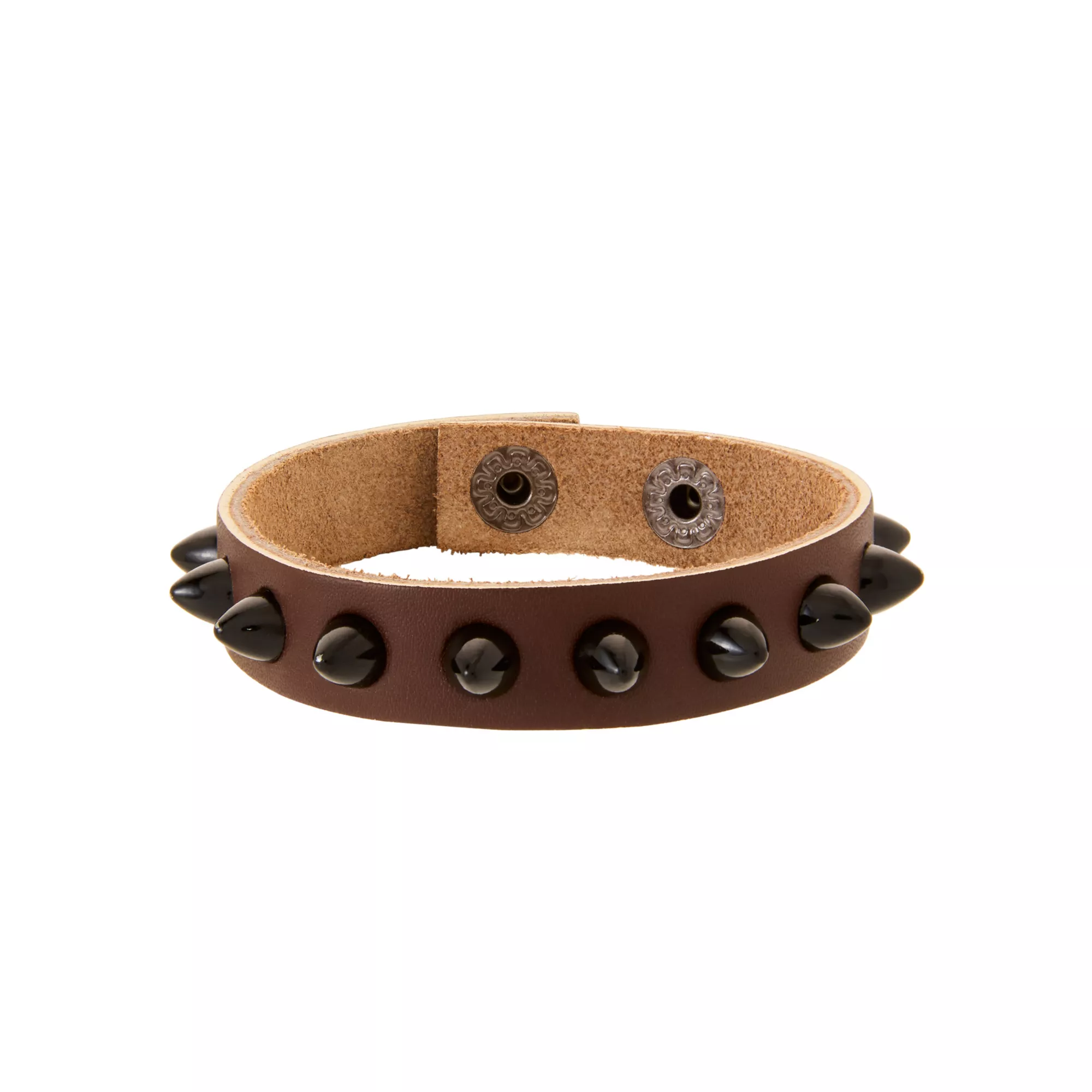 Multi-Pack Spike Brown and Black Bracelets - 2 Pack at Spencer's