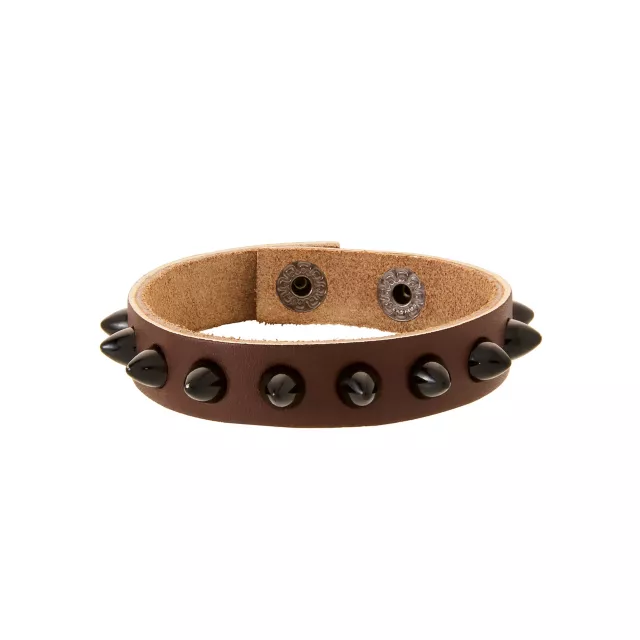 Multi-Pack Spike Brown and Black Bracelets - 2 Pack at Spencer's