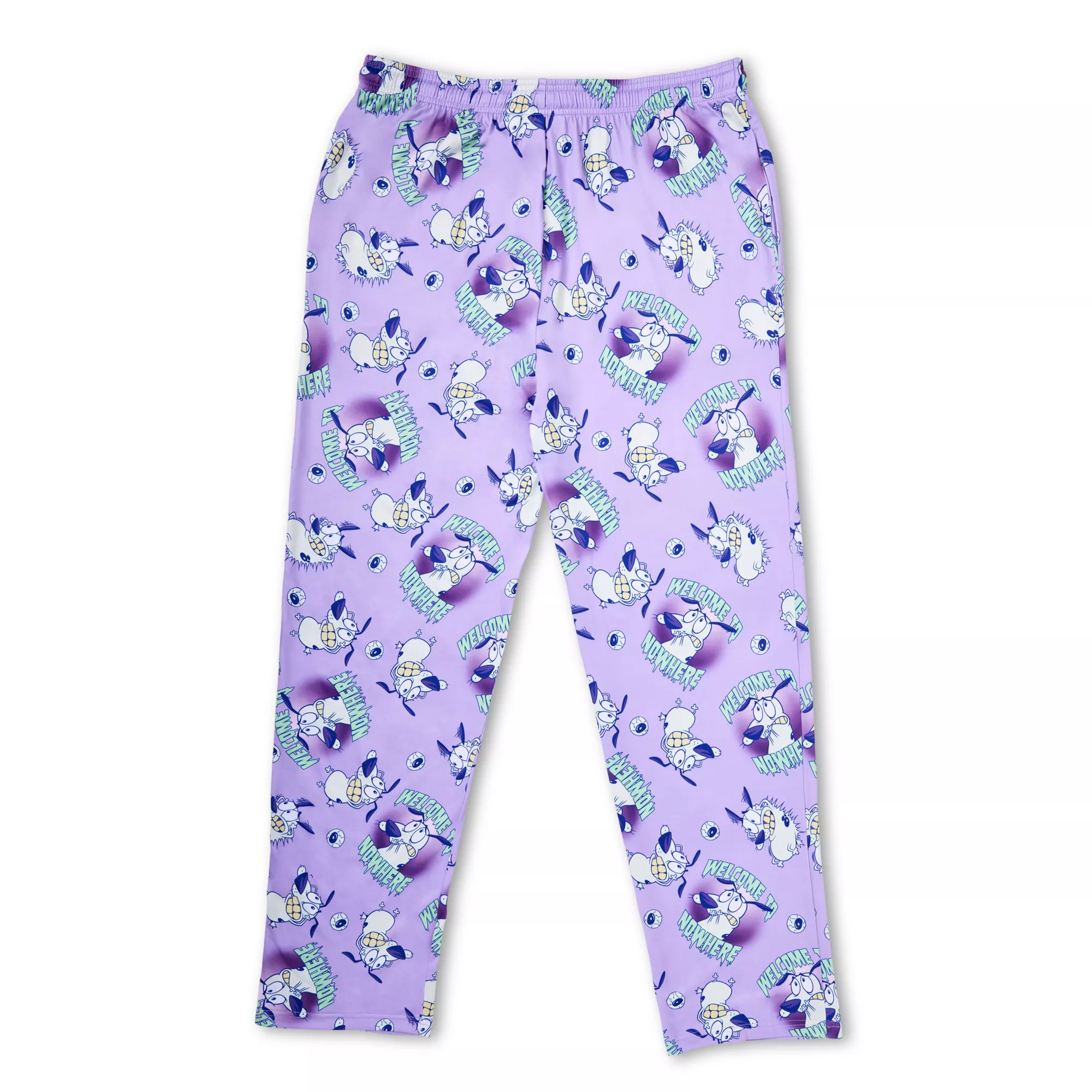 Welcome to Nowhere Purple Lounge Pants - Courage the Cowardly Dog
