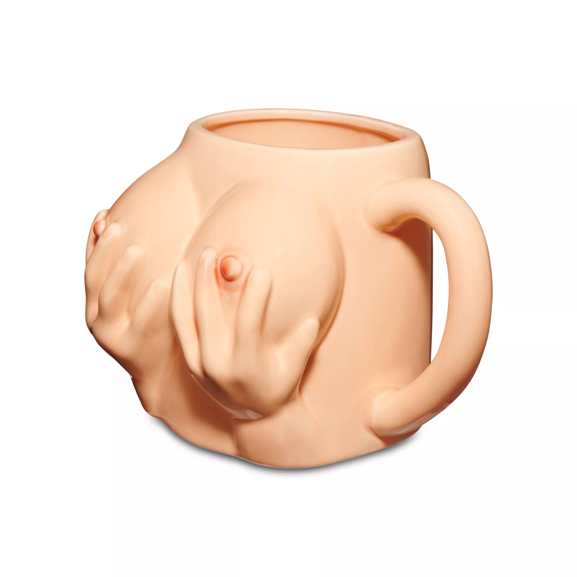 Holding On Boob Molded Coffee Mug - 20 oz. at Spencer's