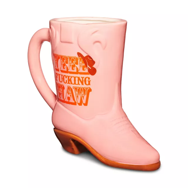 Yee Fucking Haw Pink Cowboy Boot Coffee Mug - 16 oz. at Spencer's