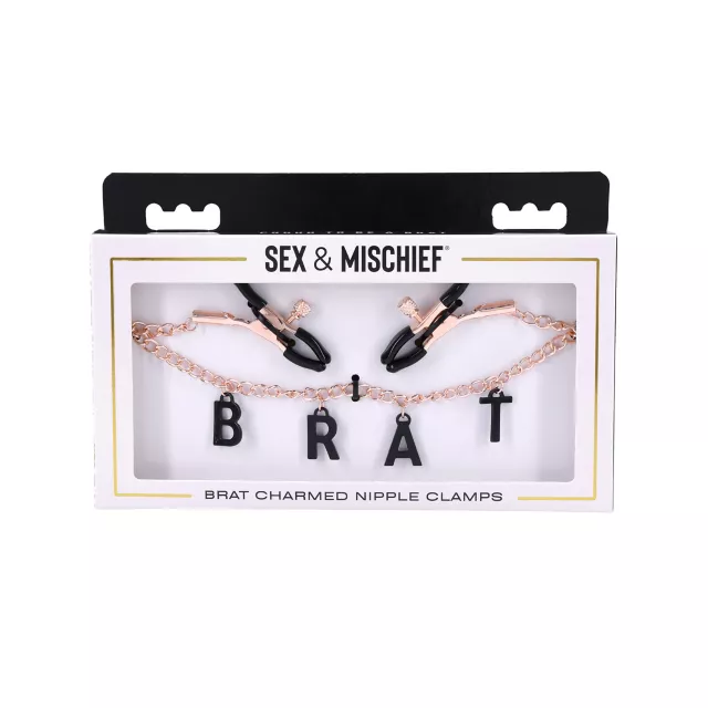 Sex and Mischief Brat Charmed Nipple Clamps at Spencer's