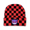 Black and Red Checker Gengar Cuff Beanie Hat - Pokémon at Spencer's