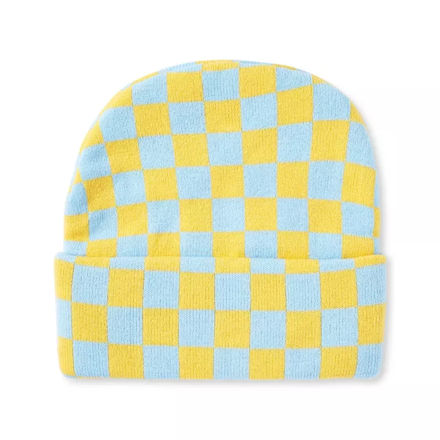 Blue and Yellow Checkered Pikachu Cuff Beanie Hat - Pokémon at Spencer's