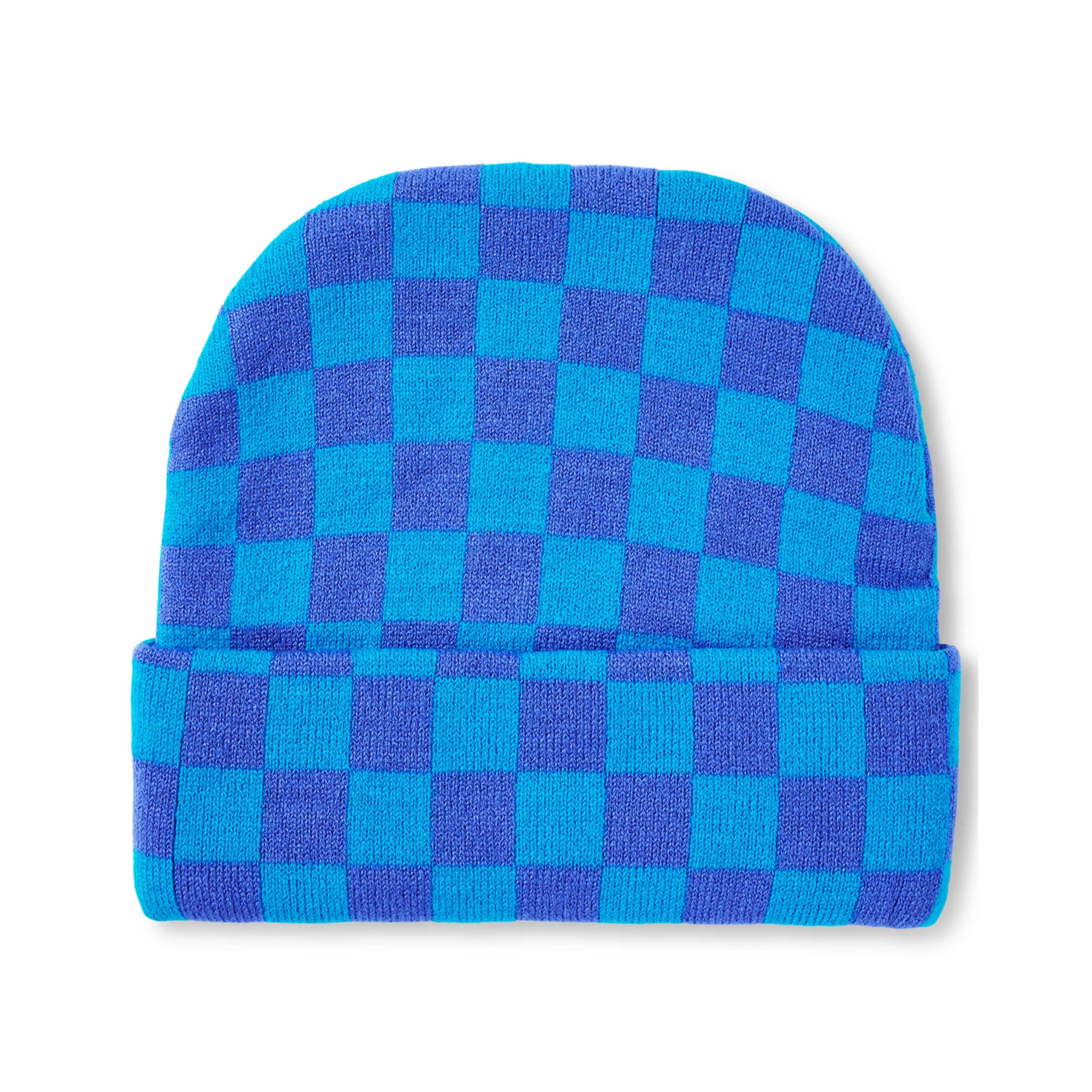 Blue Checkered Sonic the Hedgehog Cuff Beanie Hat