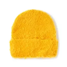 Fuzzy Gudetama Cuff Beanie Hat at Spencer's