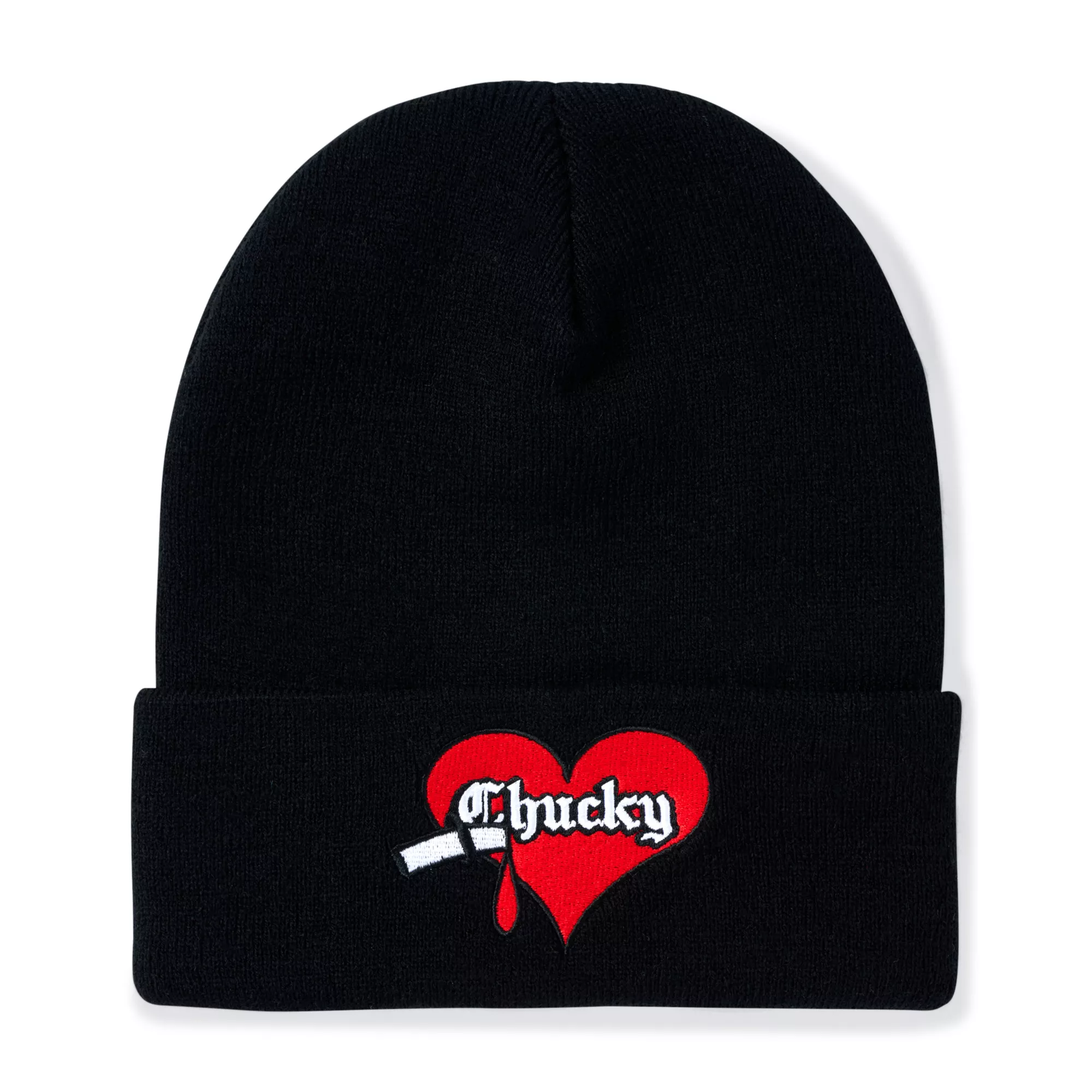 Chucky Heart Patch Cuff Beanie Hat at Spencer's