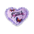 Bitch Butterfly Reversible Heart Pillow at Spencer's