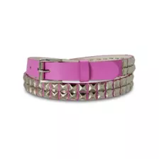 Pink Silvertone Studded Belt at Spencer's