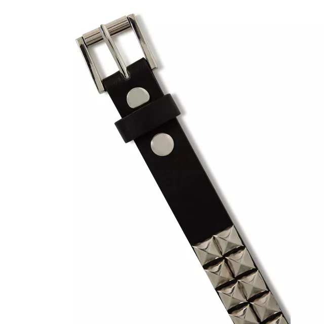 Black 2 Row Studded Belt at Spencer's