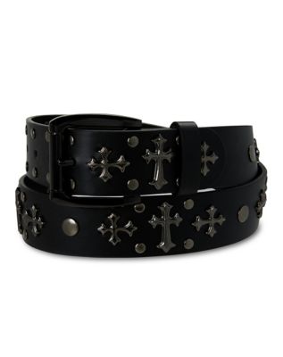 Black Cross Studded Belt