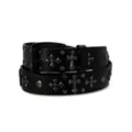 Black Cross Studded Belt at Spencer's