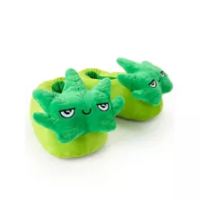 Weed Leaf Plush Slippers at Spencer's
