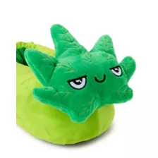 Weed Leaf Plush Slippers at Spencer's