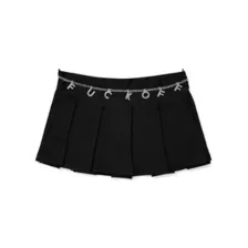 Fuck Off Chain Mini Skirt at Spencer's