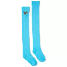 Blue Butterfly Over the Knee Socks at Spencer's