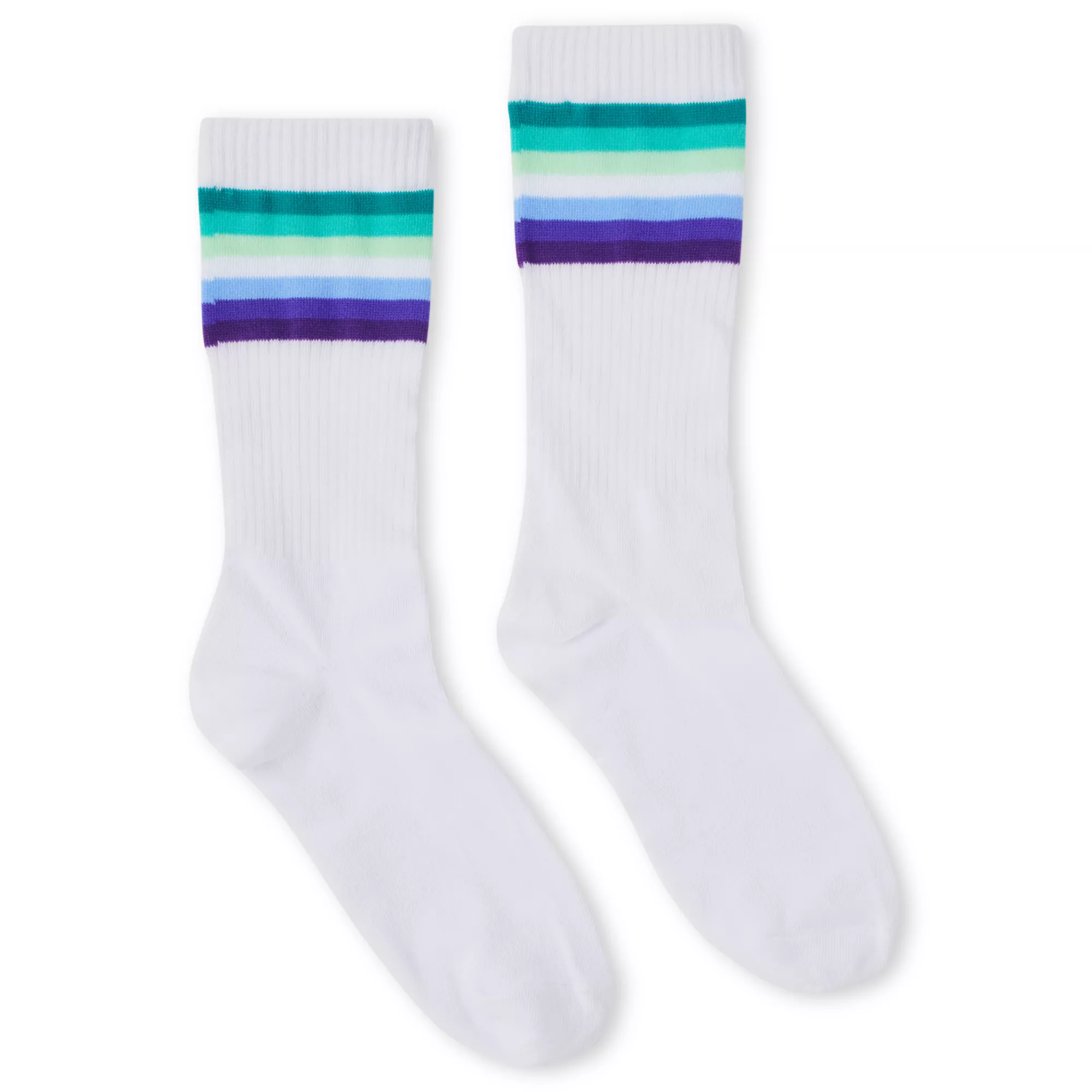 Gay Men's Pride Flag Crew Socks at Spencer's
