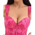 Flocked Floral Corset and G-String Panties Set at Spencer's