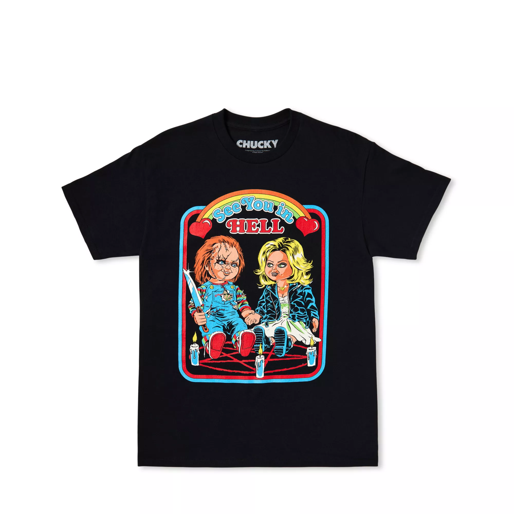 See You in Hell Chucky and Tiffany T Shirt at Spencer's