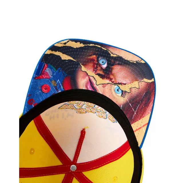 Yellow Wanna Play Snapback Hat - Chucky at Spencer's