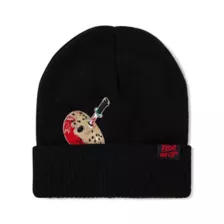 Jason Voorhees Knife Patch Cuff Beanie Hat - Friday the 13th at Spencer's