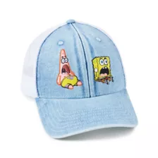 Surprised SpongeBob and Patrick Denim Trucker Hat - SpongeBob SquarePants at Spencer's