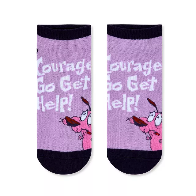 Courage the Cowardly Dog No Show Socks - 5 Pack at Spencer's