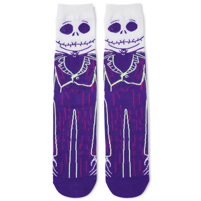 360 Glow in the Dark Jack Skellington Crew Socks - The Nightmare Before Christmas at Spencer's