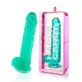 Crystal Clear Dildo Turquoise - RealRock at Spencer's