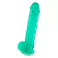 Crystal Clear Dildo Turquoise - RealRock at Spencer's