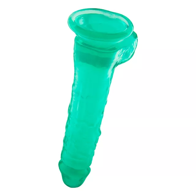 Crystal Clear Dildo Turquoise - RealRock at Spencer's