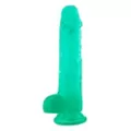 Crystal Clear Dildo Turquoise - RealRock at Spencer's