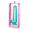 Crystal Clear Dildo Turquoise - RealRock at Spencer's