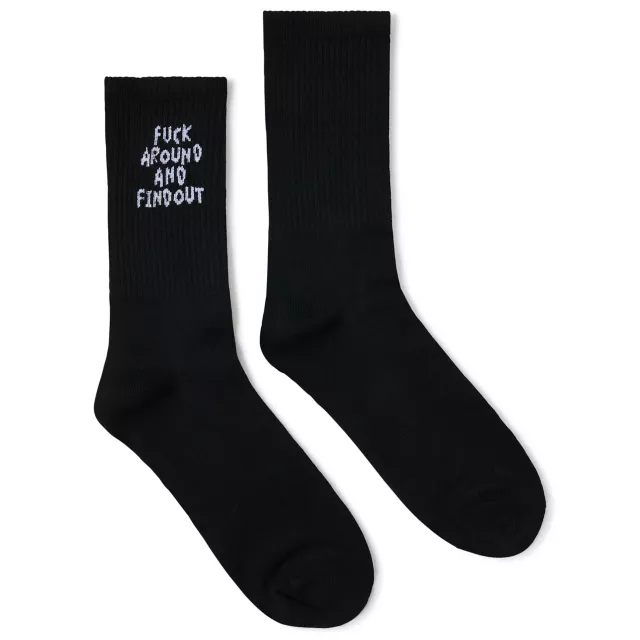 Fuck Around and Find Out Crew Socks at Spencer's