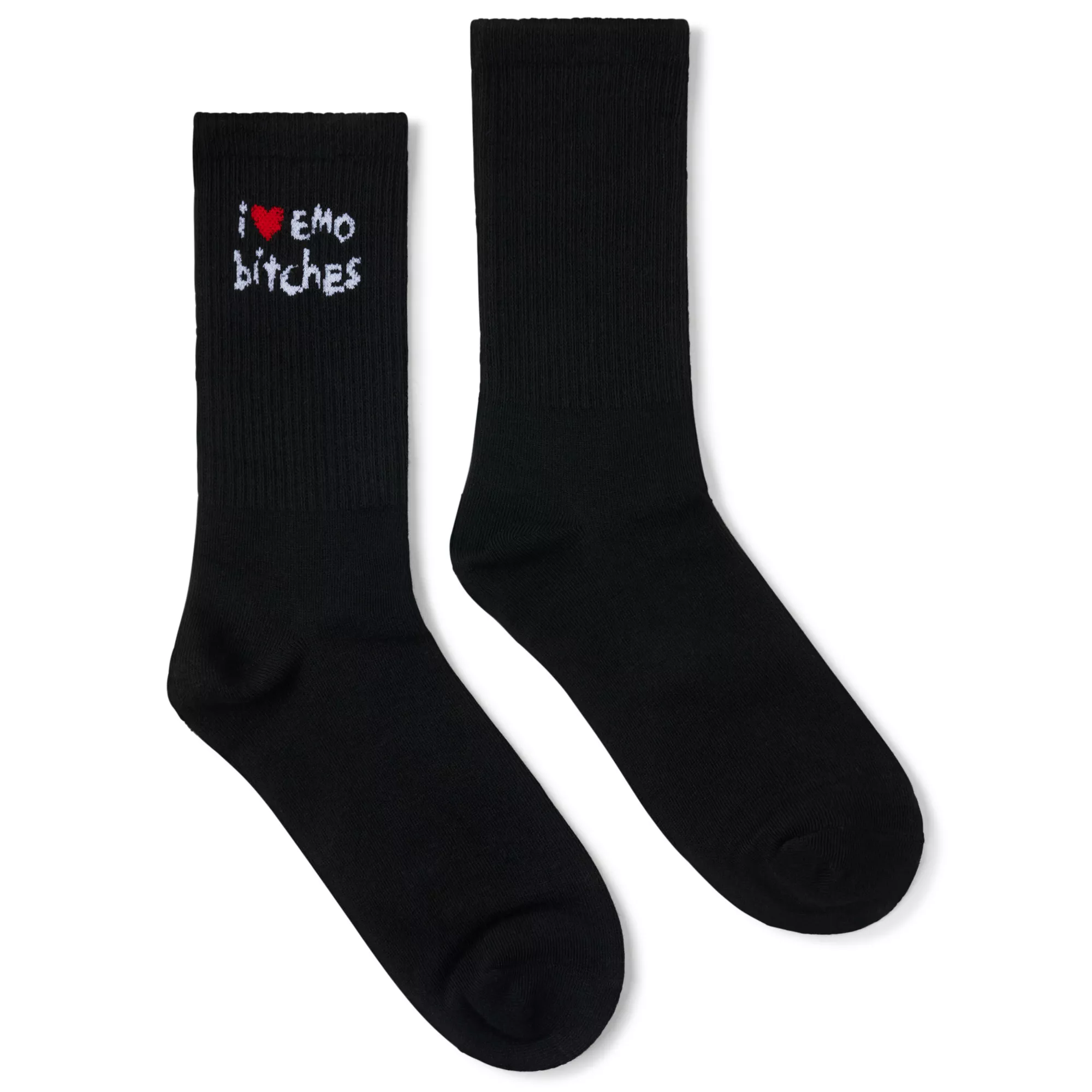 I Heart Emo Bitches Crew Socks at Spencer's