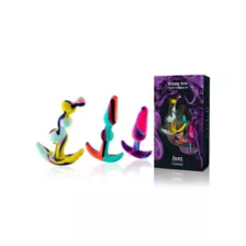 Trippy Trio Multi-Color Butt Plug Set 3 Pack - Hott Love Extreme at Spencer's