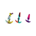 Trippy Trio Multi-Color Butt Plug Set 3 Pack - Hott Love Extreme at Spencer's