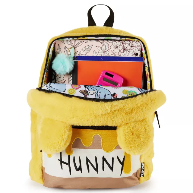 Flip Pak Fuzzy Pooh Bear Reversible Backpack - Winnie the Pooh