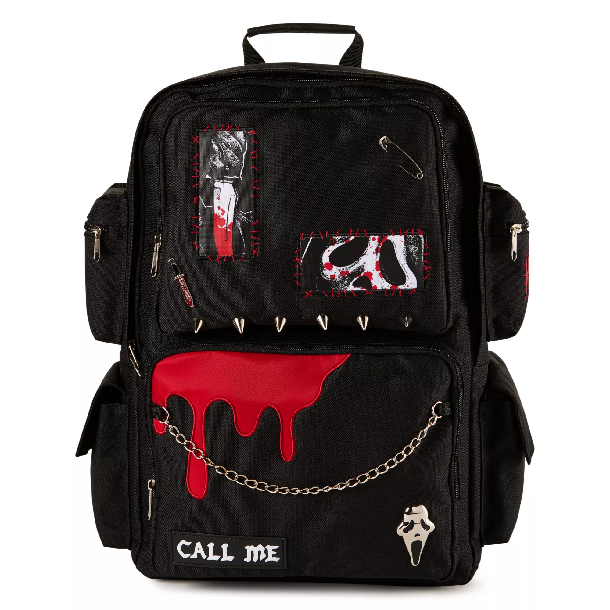 Ghost Face Built Up Backpack at Spencer's