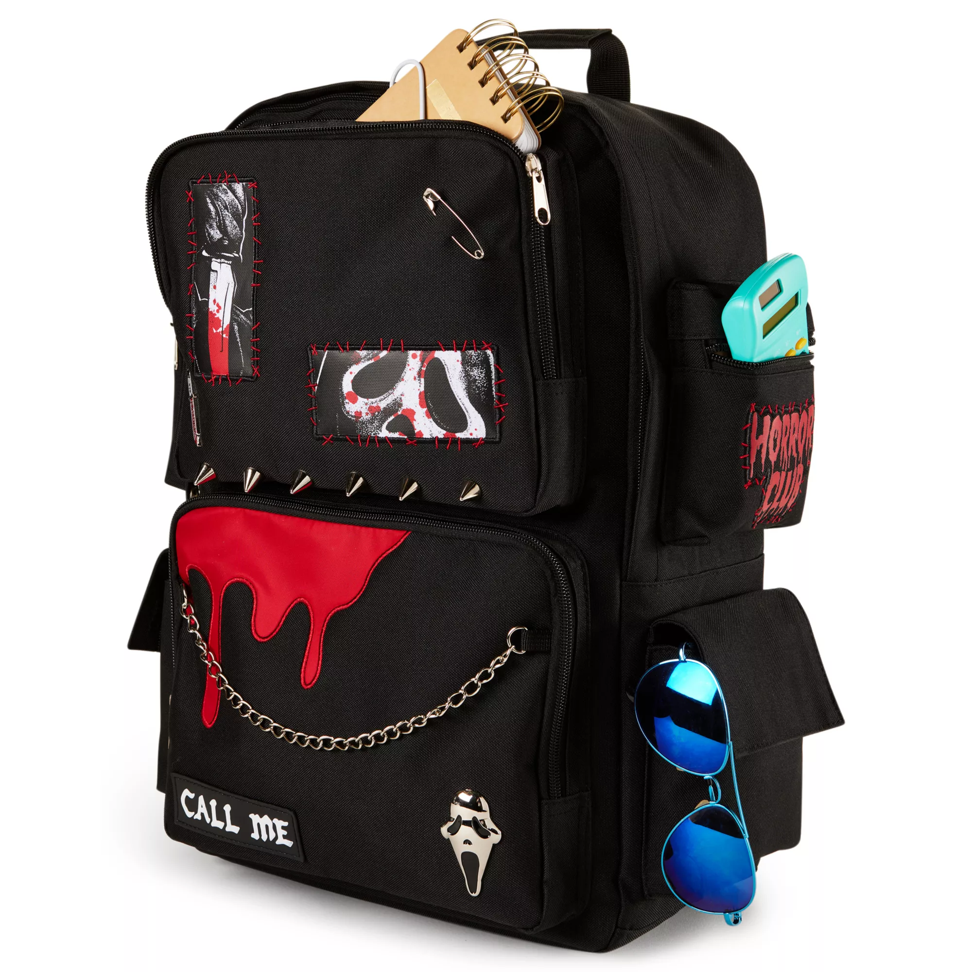 Ghost Face Built Up Backpack at Spencer's