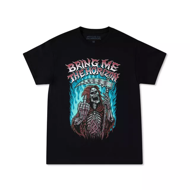 Reaper Middle Finger T Shirt - Bring Me the Horizon at Spencer's