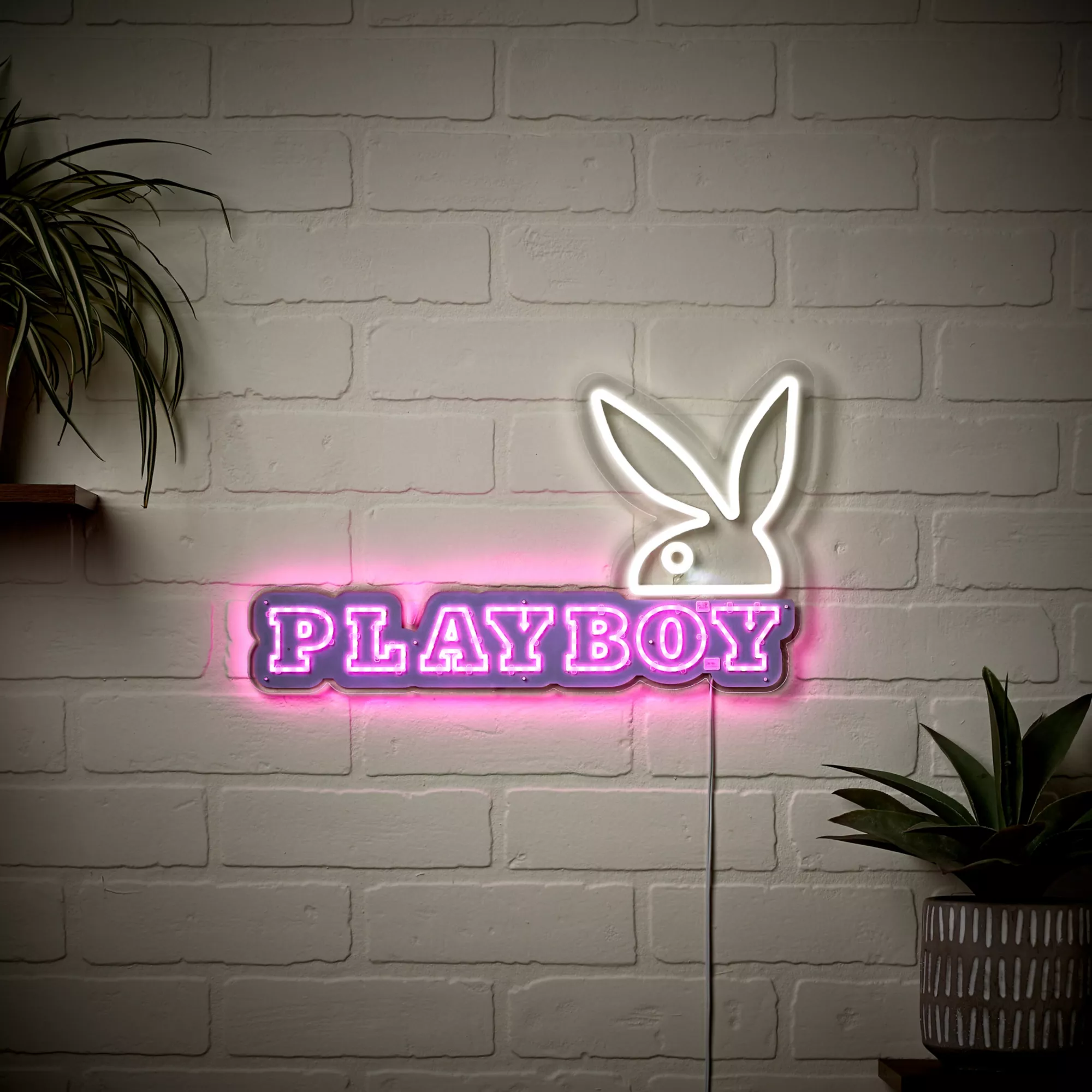 Playboy Logo Neon LED Light-Up Sign