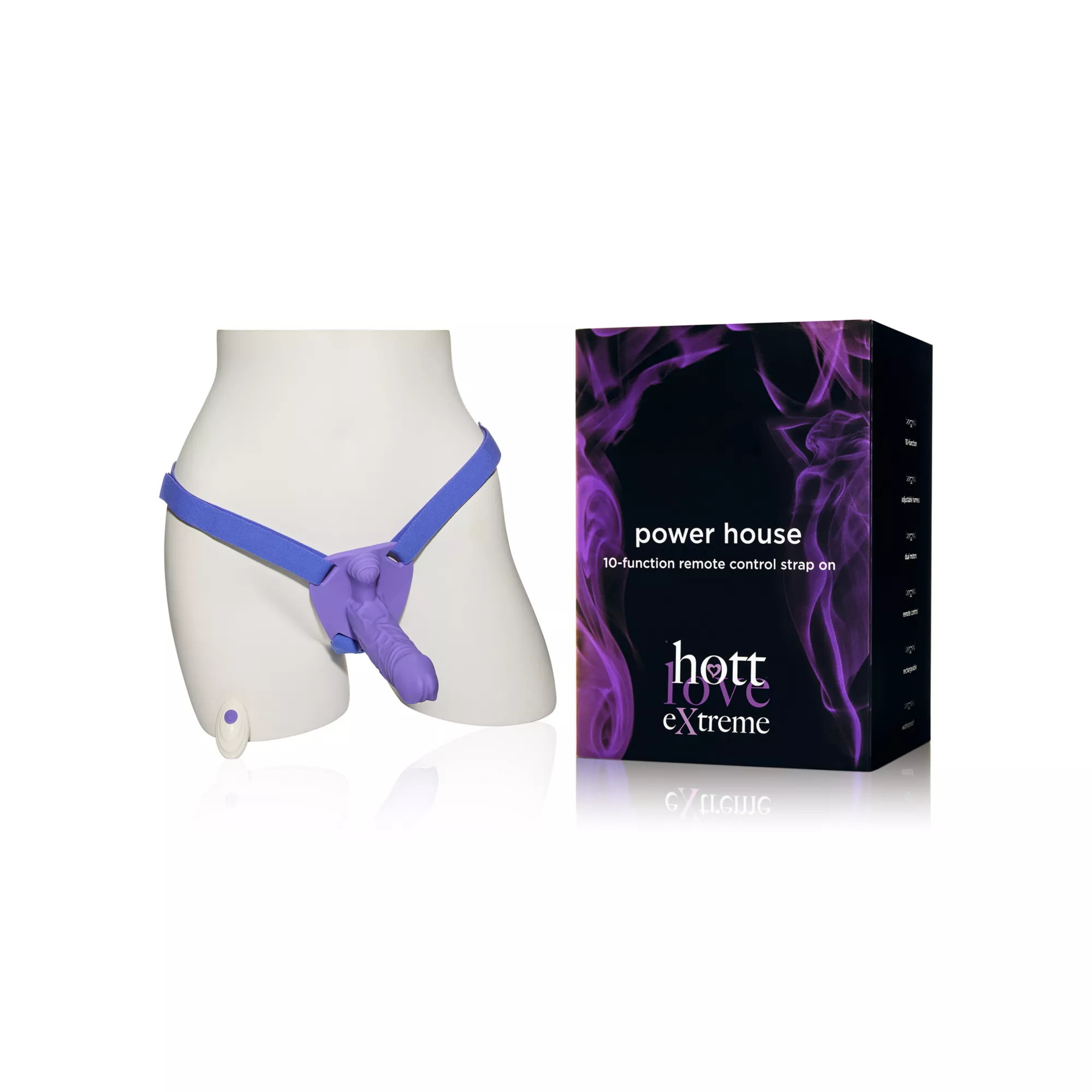 Power House 10-Function Remote Control Strap-On - Hott Love Extreme