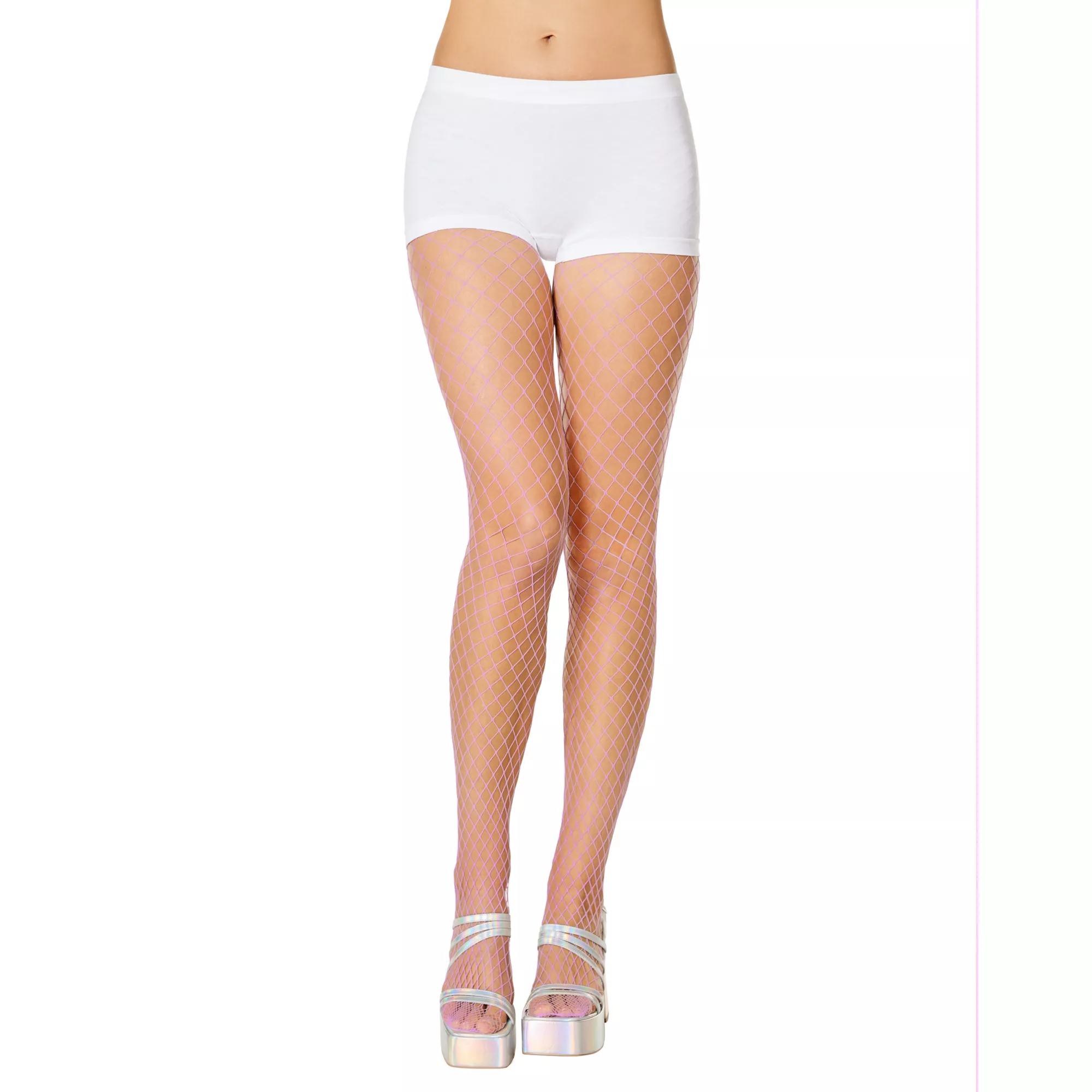 Diamond Fishnet Tights - Lavender at Spencer's