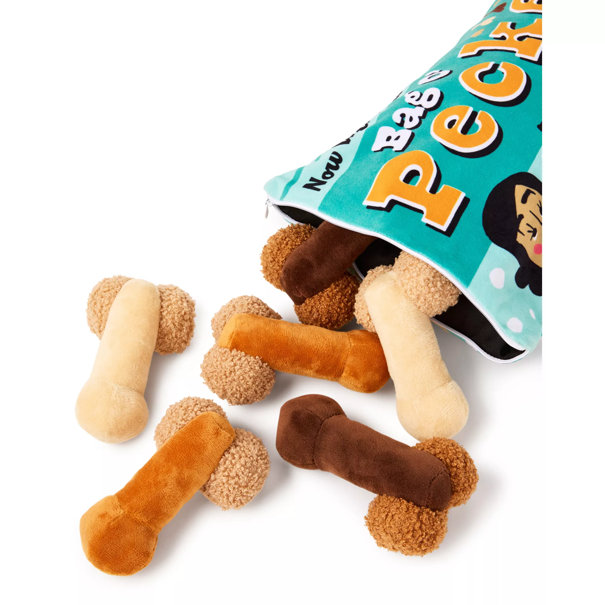 Bag o' Peckers Pillow with Plushes