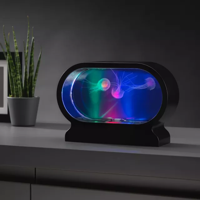Light-Up Mini Oval Jellyfish Lamp at Spencer's