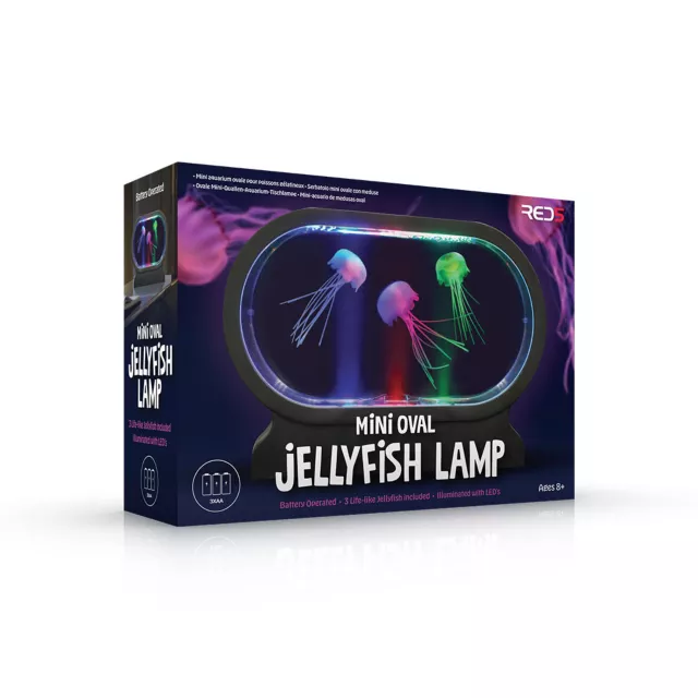 Light-Up Mini Oval Jellyfish Lamp at Spencer's