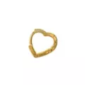 Goldtone CZ Heart Daith Ring - 16 Gauge at Spencer's