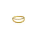 CZ Double Hoop Goldtone Septum Clicker - 18 Gauge at Spencer's