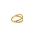 CZ Double Hoop Goldtone Septum Clicker - 18 Gauge at Spencer's
